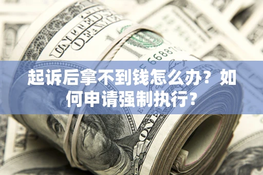 武汉起诉后拿不到钱怎么办？如何申请强制执行？