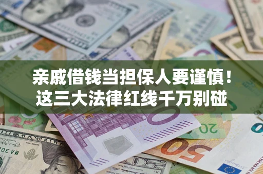 武汉亲戚借钱当担保人要谨慎！这三大法律红线千万别碰