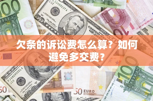 武汉欠条的诉讼费怎么算？如何避免多交费？