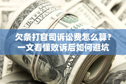 武汉欠条打官司诉讼费怎么算？一文看懂败诉后如何避坑