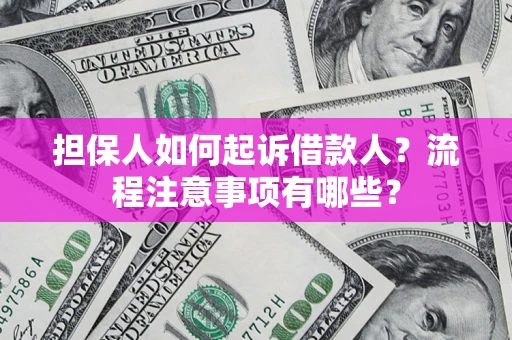 武汉担保人如何起诉借款人？流程注意事项有哪些？